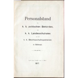 Personalstand der k. k. politischen Behörden, 1917