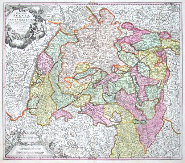 S.R.I. Circulus Sueviae - Alte Landkarte