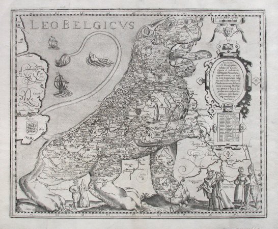 Leo Belgicus - Old maps for sale