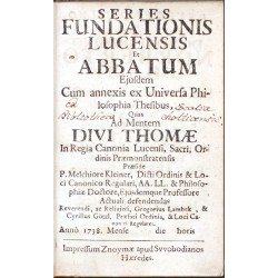Series Fundationis Lucensis Et Abbatum ...