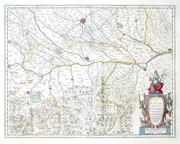 Territorio di Pavia, Lodi, Novarra, Tortona, Alessandria et altri vicini dello Stato di Milano - Alte Landkarte
