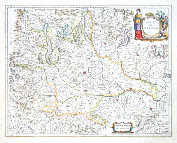 Stato di Milano - Alte Landkarte