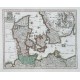 Dania, Jutia, Holsatia, Scandia - Stará mapa