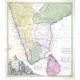 Peninsula Indiae  Malabar & Coromandel  Ceylon - Antique map