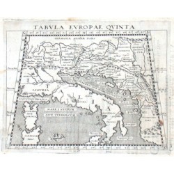 Slowenien, Croatien - Tabula Europae quinta, Kupferstich Karte, Magini, 1597