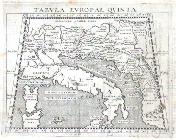 Slowenien, Croatien - Tabula Europae quinta, Kupferstich Karte, Magini, 1597 - Verkauf alter Karten