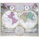 Planiglobii Terrestris cum utroq. hemisphaerio caelesti generalis exhibitio - Antique map