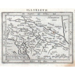 Sloweinin, Croatiaen - Illyricum, Kupferstich Karte, Kupferstich Karte, Orteiius, 1609