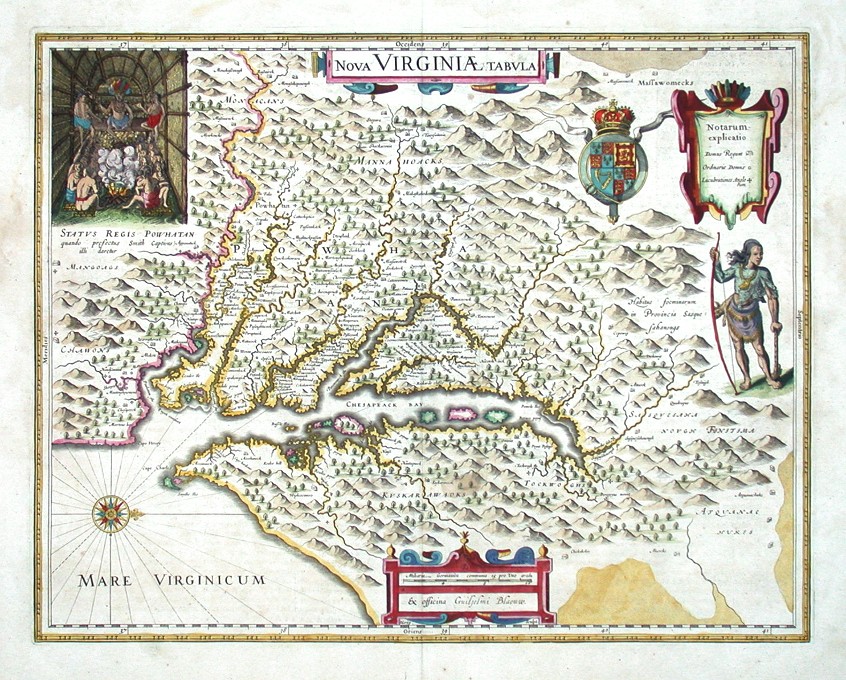 Nova Virginiae tabula - Alte Landkarte