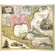 Regni Mexicani seu Novae Hispaniae, Floridae, Novae Angliae, Carolinae, Virginiae, et Pennsylvaniae  exhibita - Stará mapa