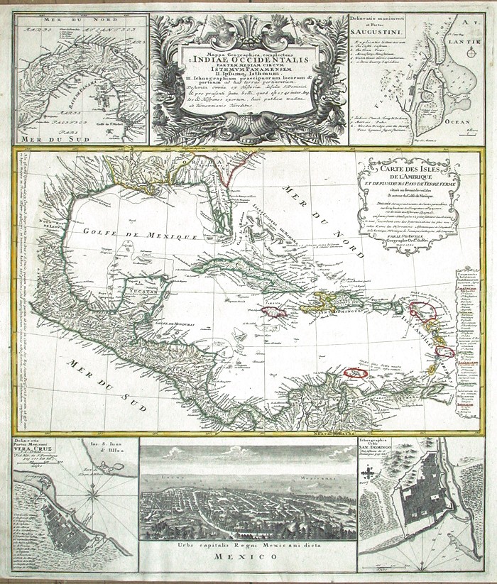 Map Antique Homann Heirs Italy Mediterranean Sea Art Canvas Print