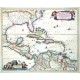 Insulae Americanae in Oceano Septentrionali - Antique map