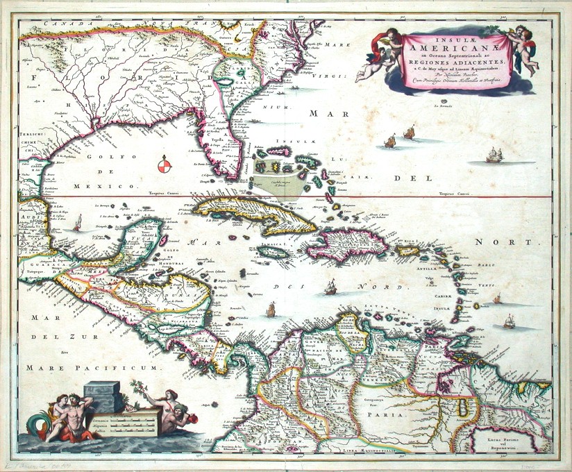 Insulae Americanae in Oceano Septentrionali - Staré mapy na prodej