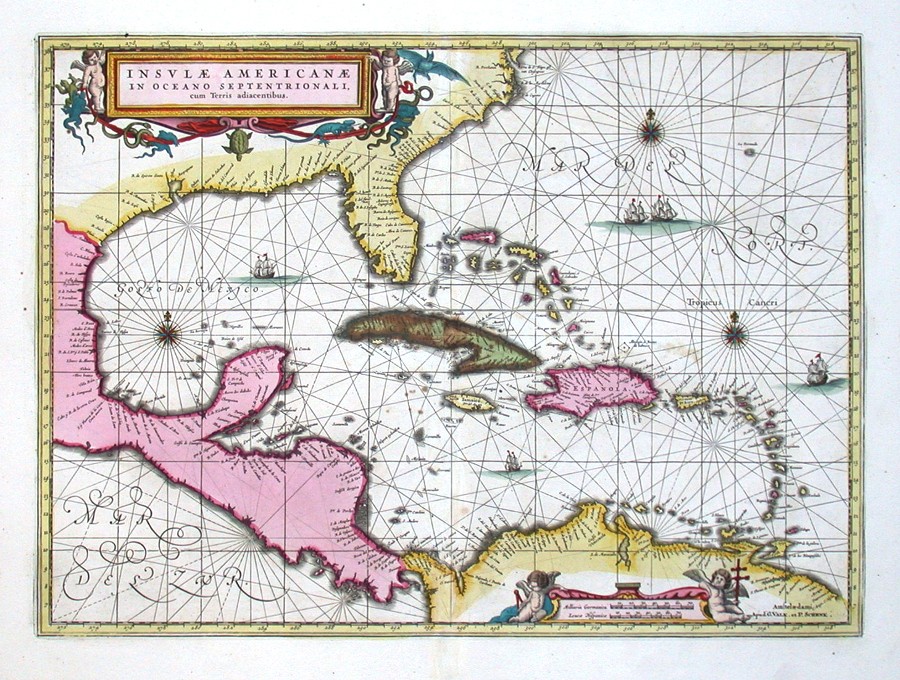 Insulae Americanae in Oceano Septentrionali - Stará mapa