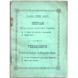 Seznam členů sněmu království Českého 1908