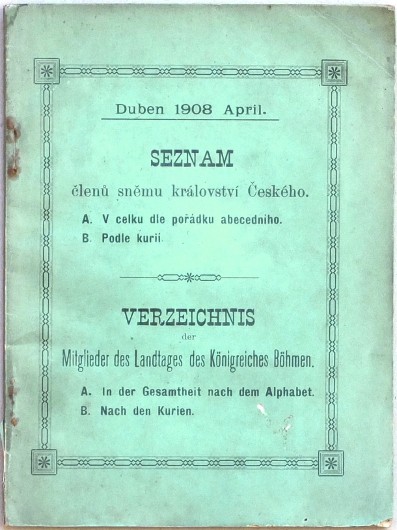 Seznam členů sněmu království Českého 1908