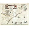 Virginia and Florida - Virginiae partis australis, et Floridae partis orientalis nova descriptio, copperplate map, Blaeu, 1638