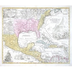Regni Mexicani seu Novae Hispaniae, Ludovicianae, Novae Angliae, Carolinae, Virginiae, et Pennsylvaniae  exhibita