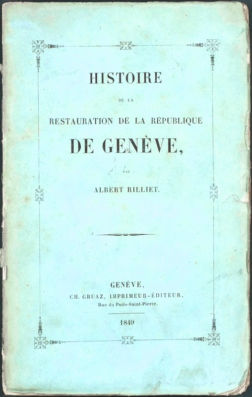 Histoire de la Restauration de la Republique de Geneve