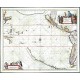 Mar del Zur Hispanis Mare Pacificum - Antique map