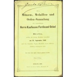 Die Münzen-, Medaillen- und Orden-Sammlung der verstorbenen ... Ferdinand Ockel
