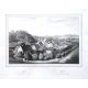 Teplitz vom Mont de Ligne - Teplitz pris du mont de Ligne - Antique map