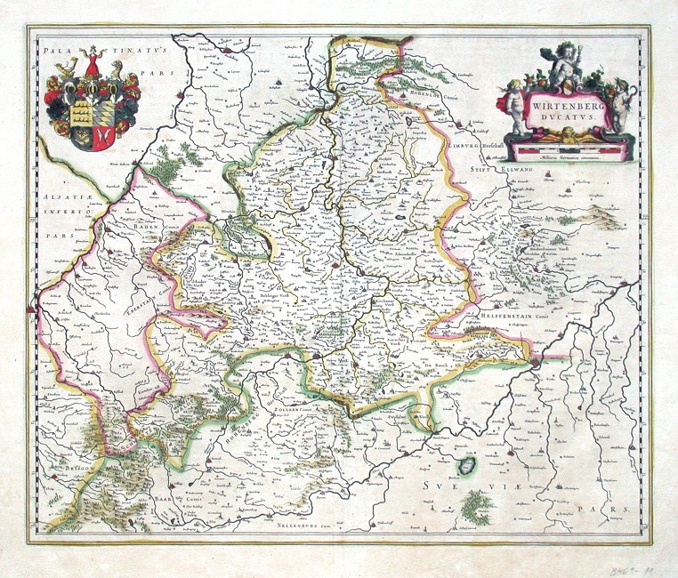 Wirtenberg Ducatus - Stará mapa