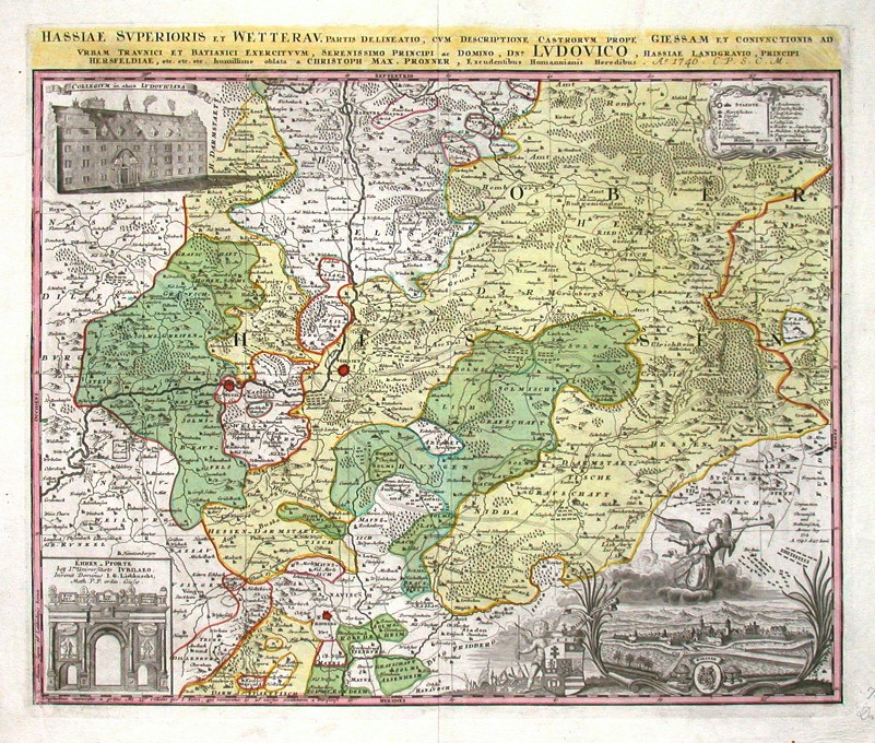 Hassiae Superioris et Wetterau partis delineatio - Antique map