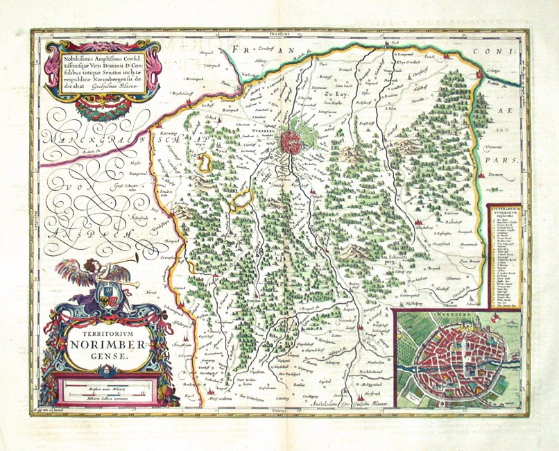 Territorium Norimbergense - Alte Landkarte