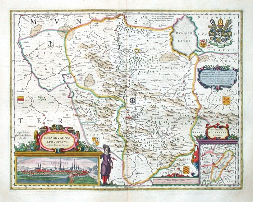 Osnabrugensis Episcopatus - Alte Landkarte