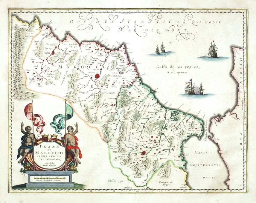 Fezzae et Marocchi regna Africae celeberrima - Antique map