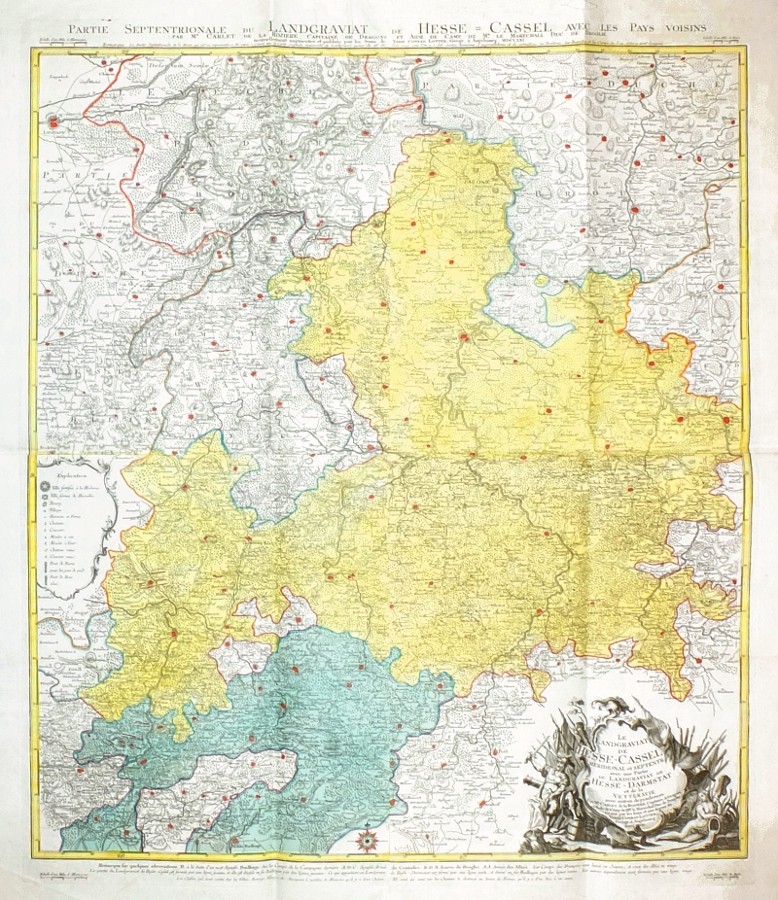 Le Landgraviat De Hesse-Cassel - Antique map