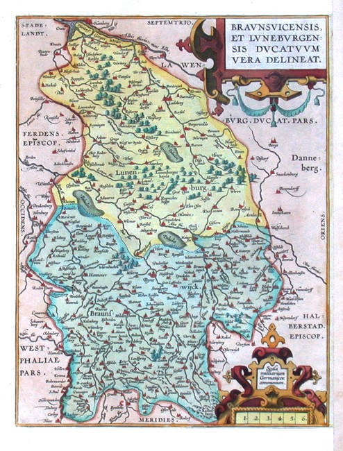 Braunsvicensis, et Luneburgensis Ducatuum vera delineat. - Antique map