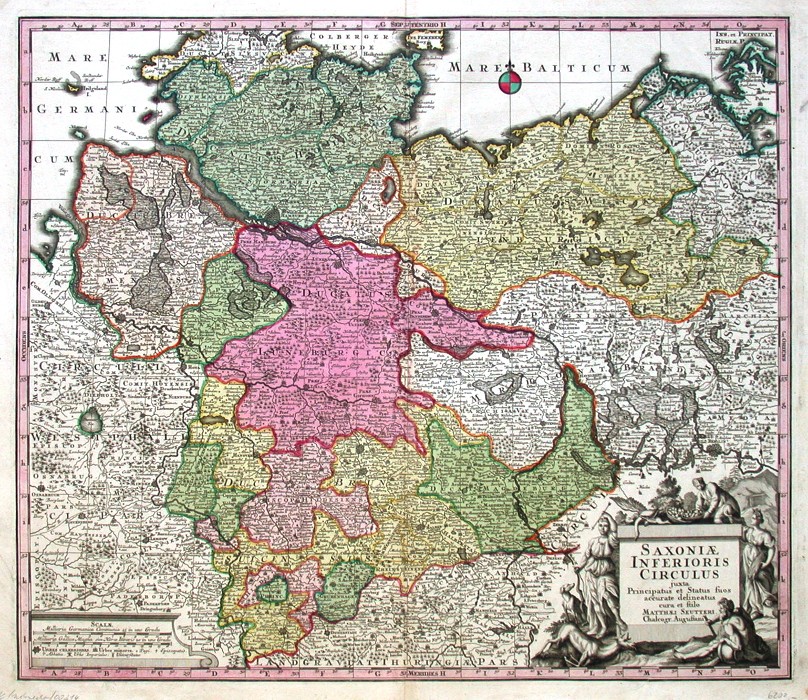 Saxoniae Inferioris Circulus - Alte Landkarte