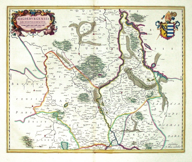 Magdeburgensis Archiepiscopatus - Alte Landkarte