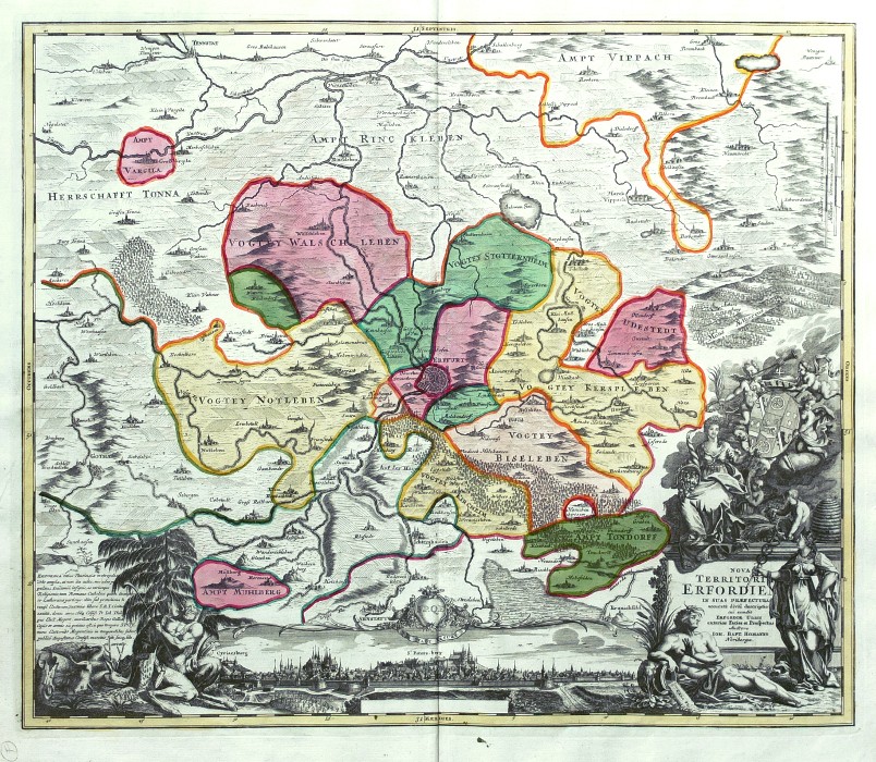 Nova Territorii Erfordiensis ... descriptio - Alte Landkarte