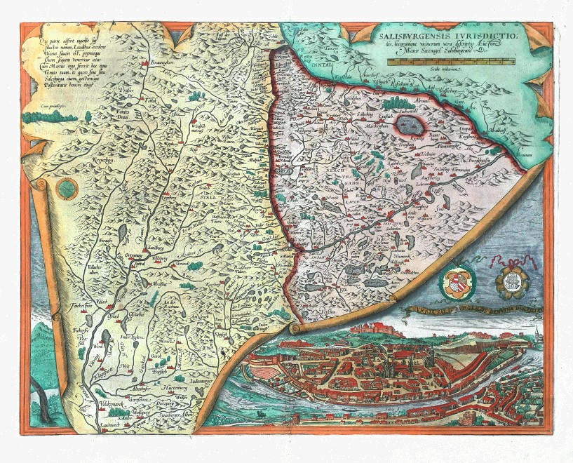 Salisburgensis Iurisdictionis vera descriptio - Alte Landkarte