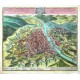 Accurate Vorstellung der  Residenz und Haupt-Stadt Würzburg - Alte Landkarte