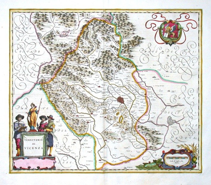 Territorio di Vicenza - Alte Landkarte