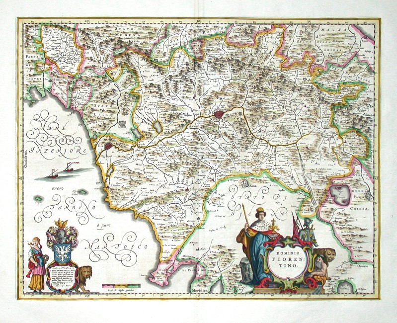 Dominio Fiorentino - Antique map