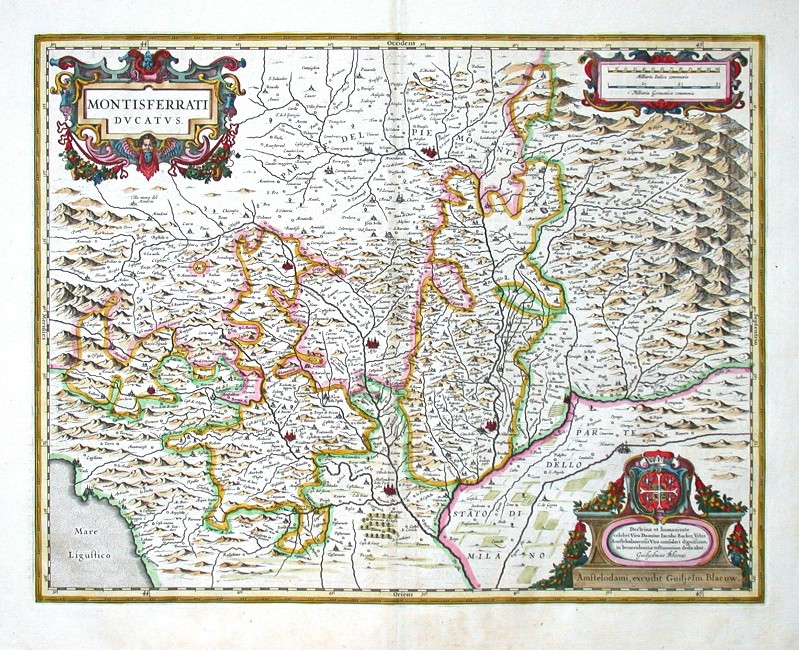 Montisferrati Ducatus - Alte Landkarte