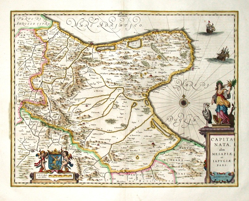 Capitanata, olim Mesapiae et Iapygiae pars - Stará mapa