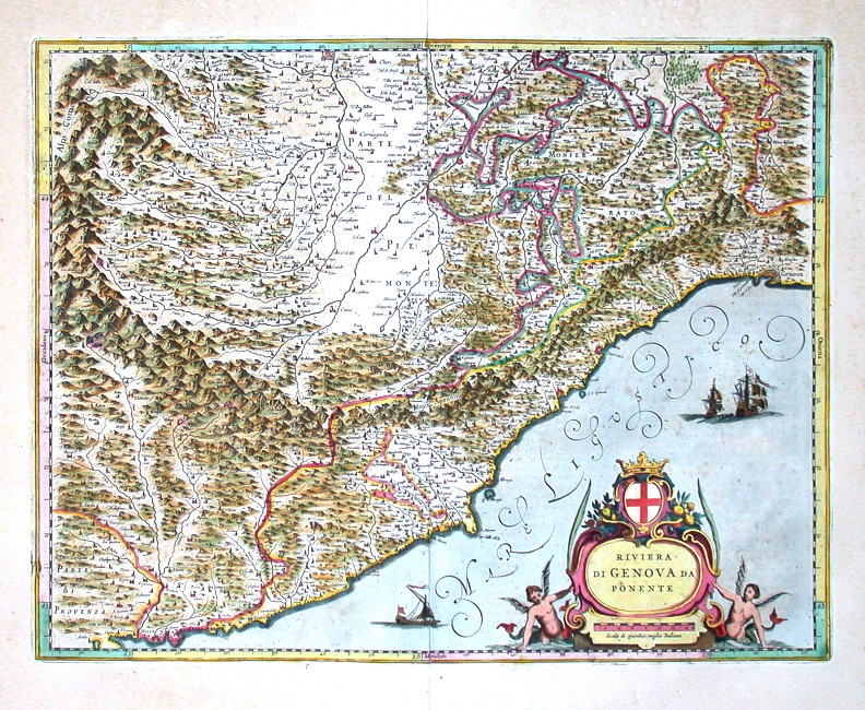 Riviera di Genova da Ponente - Stará mapa