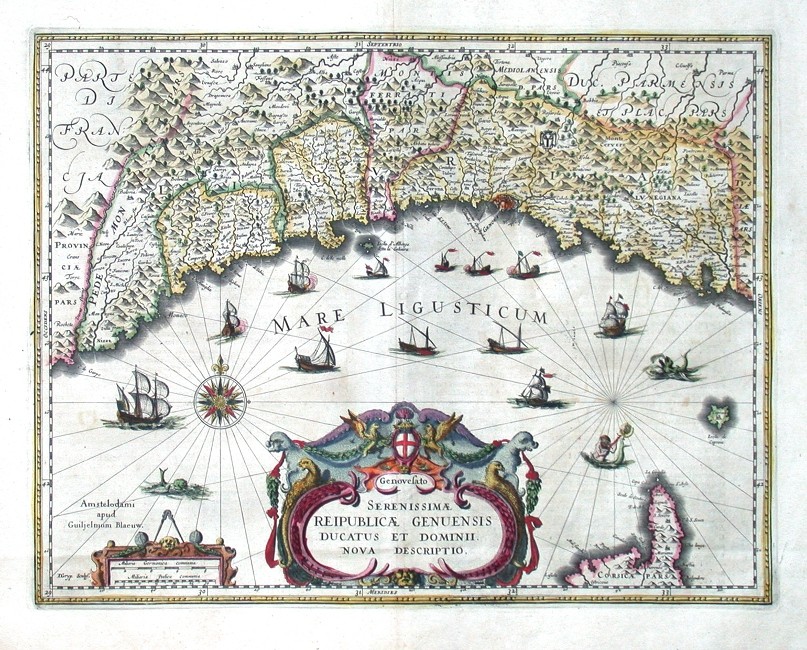 Genovesato. Serenissimae Reipublicae Genuensis ducatus et dominii. Nova descriptio - Stará mapa