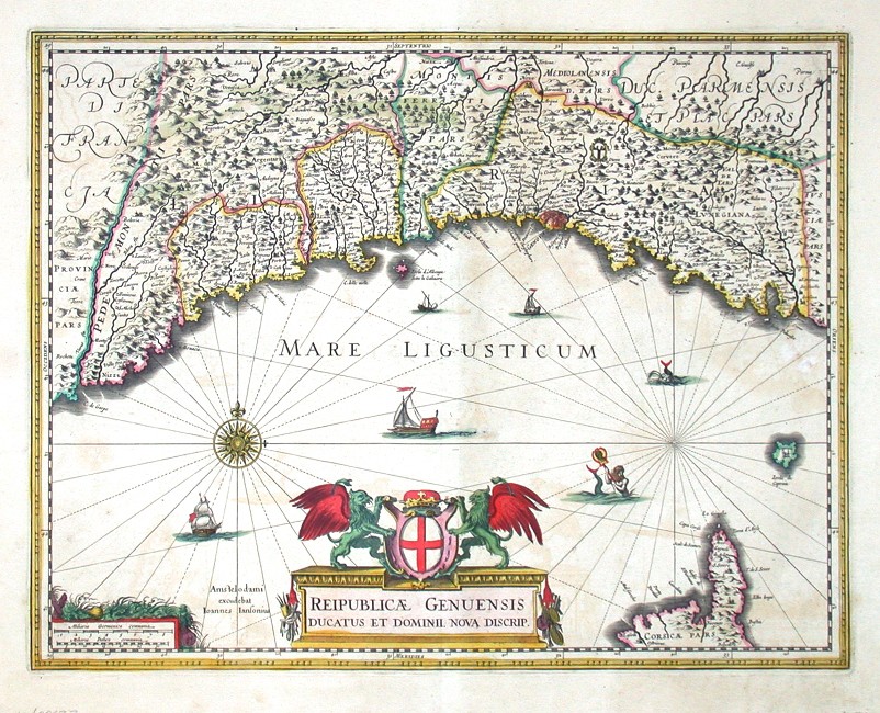 Reipublicae Genuensis ducatus et dominii. nova descrip. - Antique map
