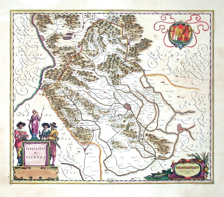 Territorio di Vicenza - Alte Landkarte