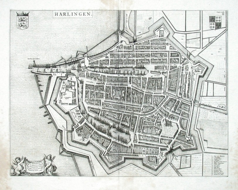 Harlingen - Antique map