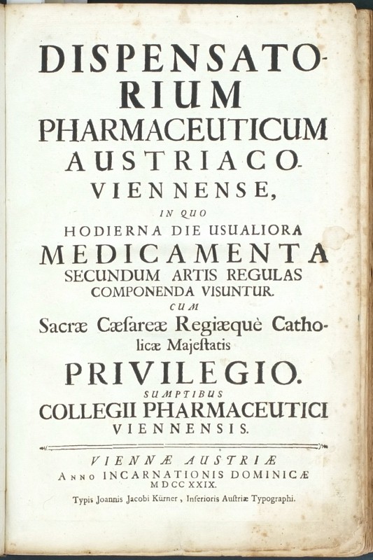 Dispensatorium pharmaceuticum Austriaco-Viennense