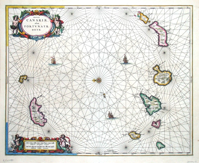 Insulae Canariae, olim Fortunatae Dictae - Stará mapa