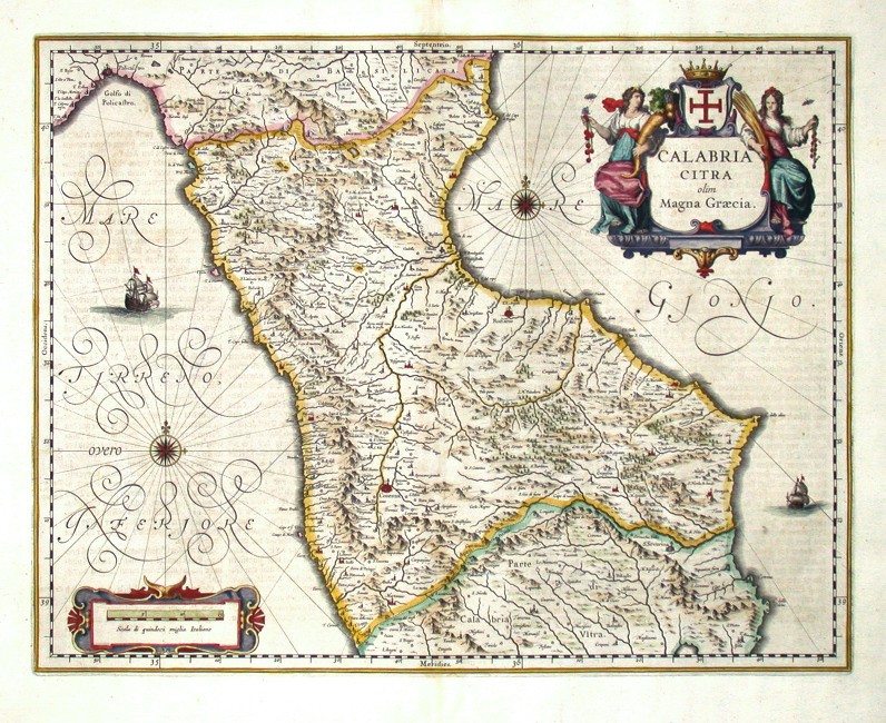 Calabria Citra olim Magna Graecia - Stará mapa